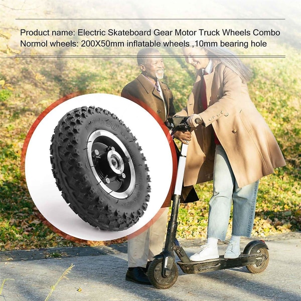 200x50 mm elektrisk skateboard Gear Motor Truck Wheels Kit til Longboard Off Road Board Pully Wheel