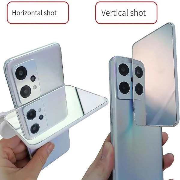 Kameraspejlrefleksclipssæt til smartphone, selfiereflektor, mobiloptageudstyr