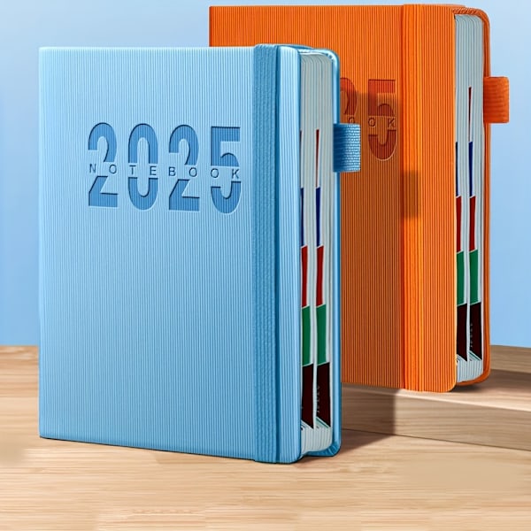 2025 Ny Kalenderlogg Självdisciplin Check In Tidshantering En Sida Per Dag 365 Dagars Plan Kontor [DB] Orange