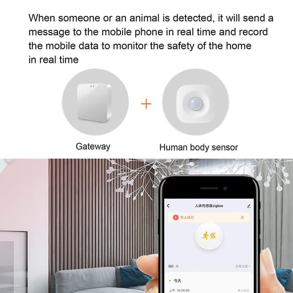 Holdbar bevægelsessensor med omfattende dækning, kompakt smart trådløs infrarød sensor til sikkerhed[DB]