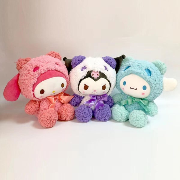 Kawaii Sanrio plysdyr fyldte dukke kreative søde Kuromi Melody Cinnamoroll plysdyr til børn piger gave dekoration [DB] B