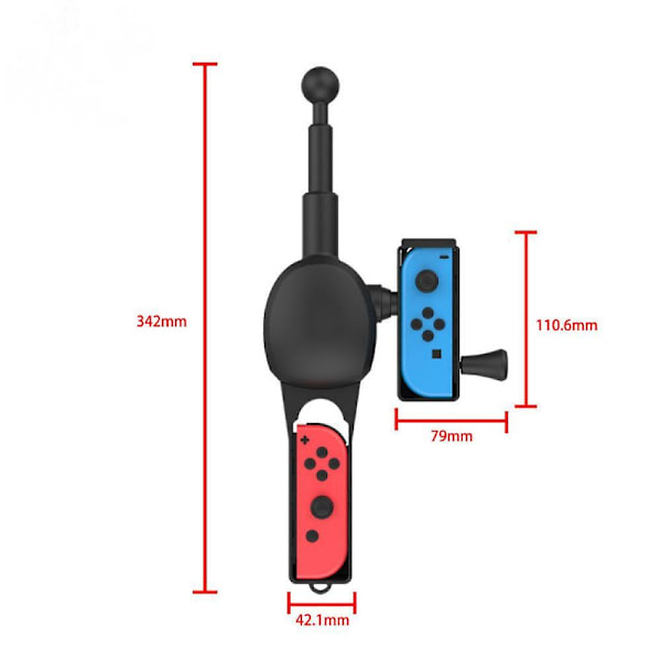 [Ny oppgradering] Fiskestang for Nintendo Switch, fiskespillaccessoirer kompatibel med Nintendo Switch Legendary Fishing - Nintendo Switch Ace Angler/