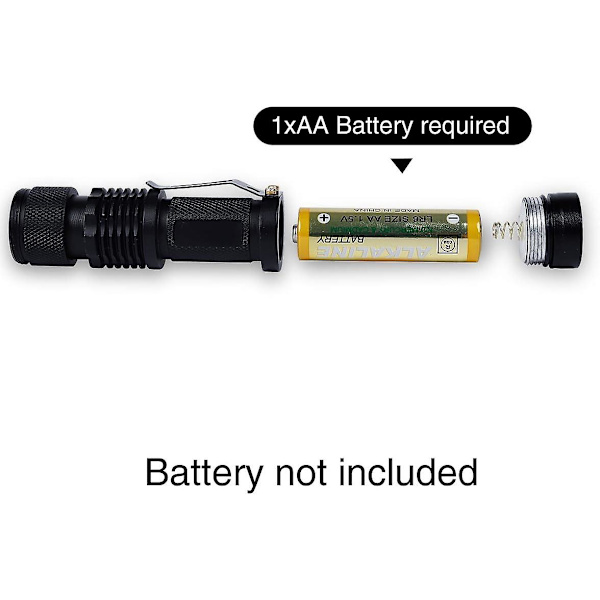 Liten Mini Single Mode Led Ficklampor Aa Batteri 1 Läge Ficklampa Paket Om 6