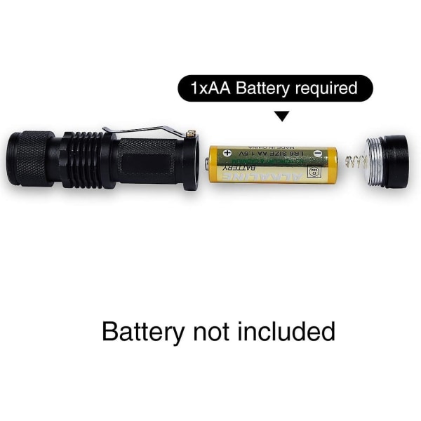 Pieni Mini Single Mode Led-taskulamppu Aa-paristo 1 Mode Taskulamppupakkaus 6 kpl