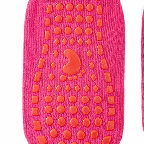 Yogas strumpor för vuxna med halkfritt silikonbotten - Stabila strumpor för damer & herrar för barfota träning [DB] Rose Red