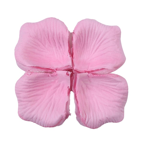 1200 stk/12 pose Attraktivt kunstig roseblad Bred applikasjon ikke-vevd stoff Realistisk gjør-det-selv falske blomsterblad til bryllup Jikaix Light Pink