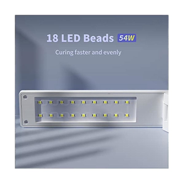 UV-lampa för resin, 54W UV-resinlampa för härdning av resin, trådlös & hopfällbar, 3-i-1 användningsområden, resin-tillbehör db