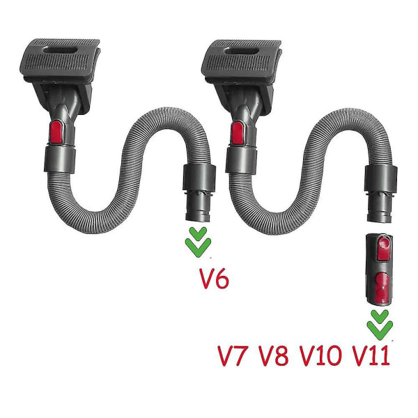 For V15 V11v10 V8 V7 Støvsuger Hundepelsbørste Pleieverktøy Fleksibel Forlengelsesslange [DB]