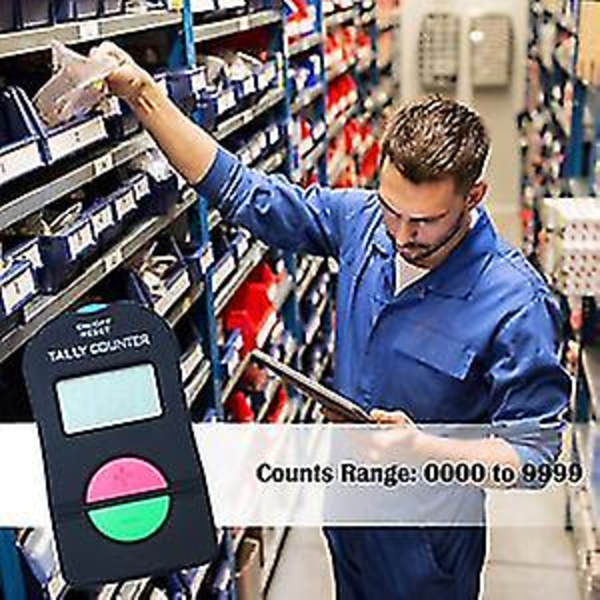 2 stk. elektronisk tæller, digital håndtæller elektronisk manuel klikker med snor tilføj subtraher model [db]