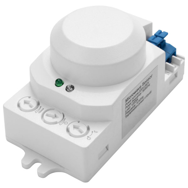 5,8 GHz Hf-system LED-rörelsesensorljusströmbrytare Kroppsdetektor, vit