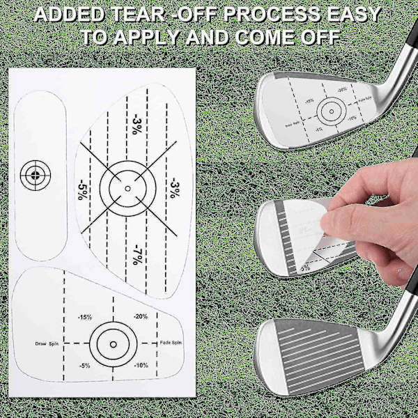 100 stk golf impact tape selv-lærende justeringsstikker golf sweet spot og konsistensanalyse (FW)