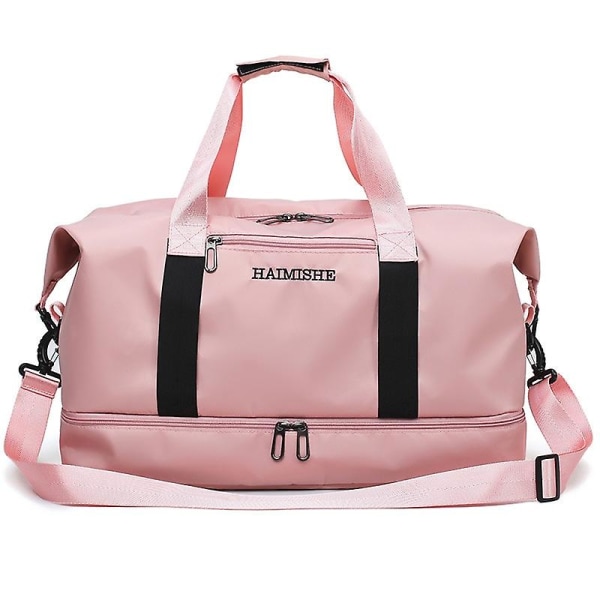 Duffel Bags Rejsetaske Gym Tasker Vandtæt Nylon Sport Håndtasker Kvinder Yoga Svømning Taske(Pink)