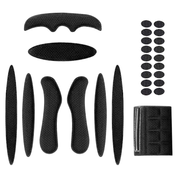 Universal Hjälm Skumkuddar Ersättningsset Hjälm Svamp Foder [DB] Black