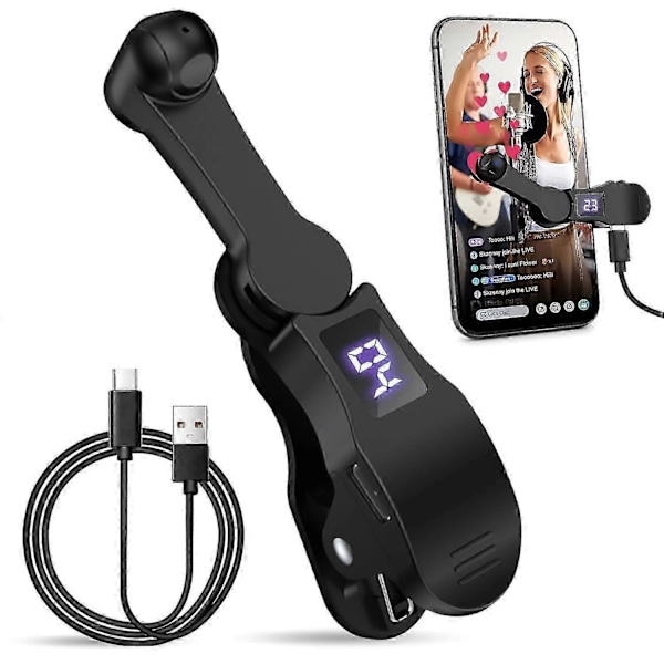 Auto Clicker til Smartphones - Justerbar Hastigheds Clicker Kontinuerligt Klik til Gaming og Live Streaming Likes Belønning [DB] Black B 02