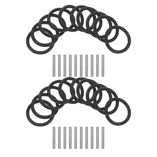 20 sæt udskiftningsstift og O-ring slagring fatningsstifter til slagnøgle stilladsarbejdere[DB]