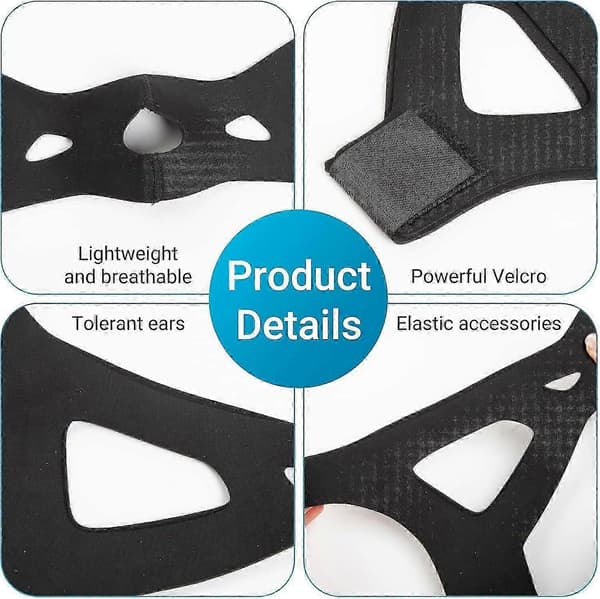 Sovehakestropp for søvn, CPAP-hakestropp, hakestropp for CPAP