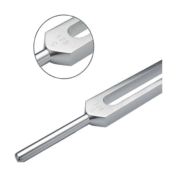 128 Hz Stemmegaffel med Vekt - Akustisk Stemmegaffel for Terapi 128 Hz Akustisk Skyve Stemmegaffel{ DB} Silver