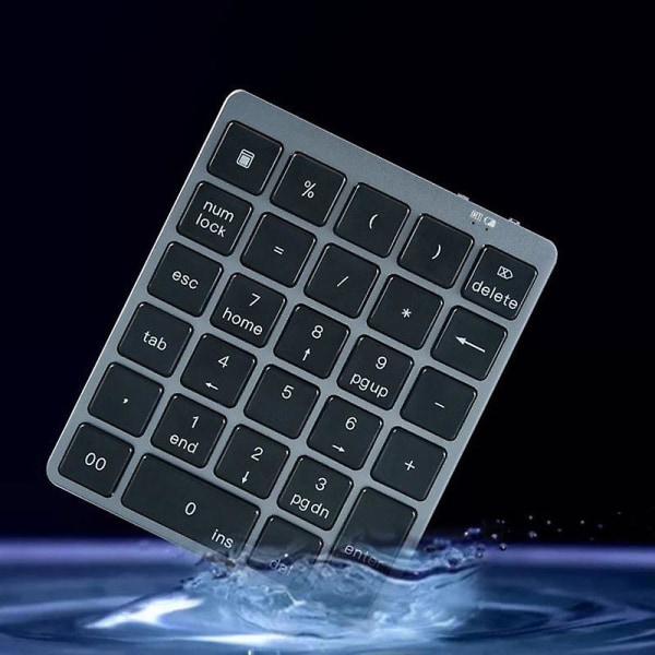 N970 Trådløs Bluetooth Numerisk Tastatur Med Usb Hub Dobbelt Tilstand Flere Funktionstaster Mini Numpad Til Ac [DB] Black