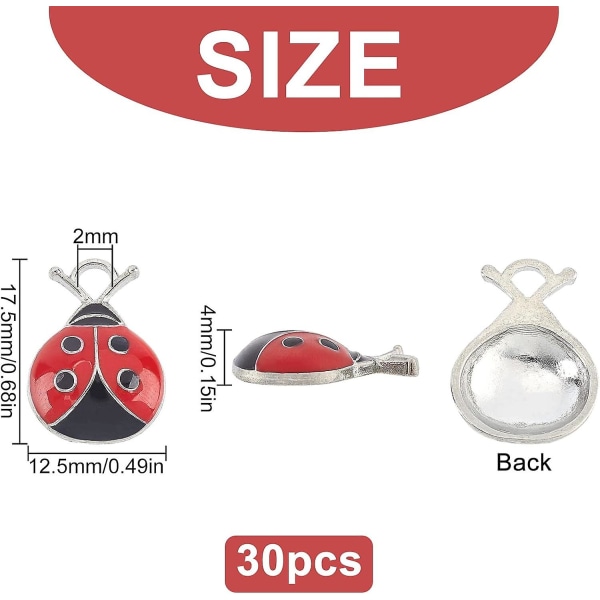 Ladybug Charms For smykkefremstilling: Charms Supplies for smykkeprosjekter