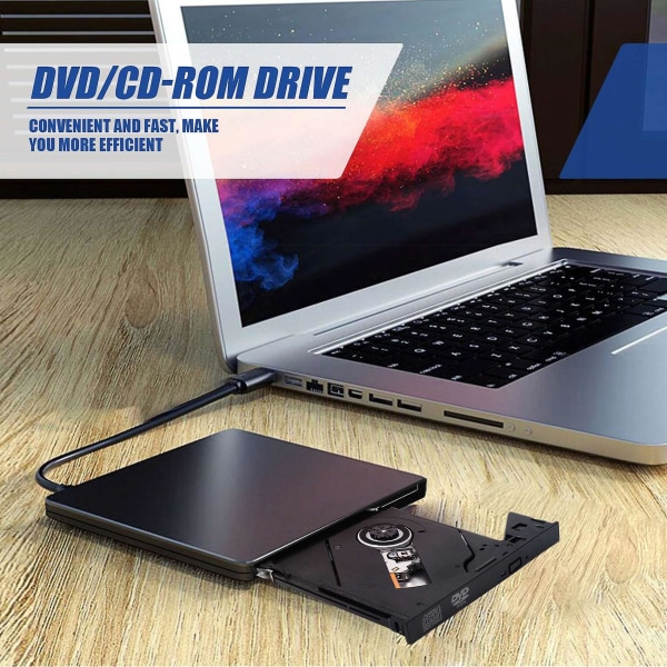 Universal Car USB 2.0 Kannettava ulkoinen Ultra Speed ​​CD-ROM-Dvd-soitin Autolevytuki kannettavalle PC-pöytäkoneelle
