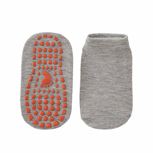 Yogas strumpor för vuxna med halkfritt silikonbotten - Stabila strumpor för damer & herrar för barfota träning [DB] Gray