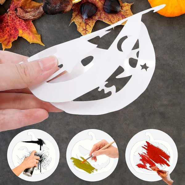 12 kpl Halloween Pumpkins -maalausstensiilit - tee itse -veistomalleja