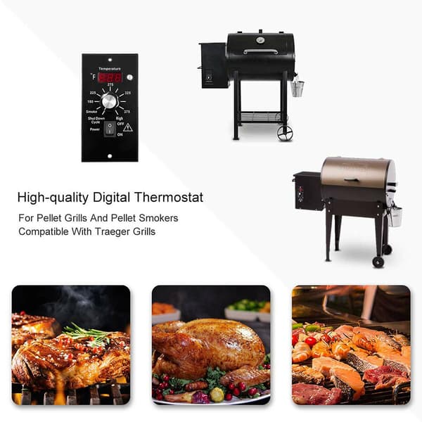 Db LCD BBQ Digital Termostat Kontrollpanel Ersättning För Traeger Träpellets