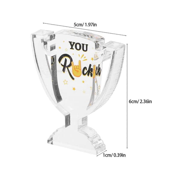 Anställdas erkännande troféer minitrofépriser dekoration motivation rektangulär form 6 st
