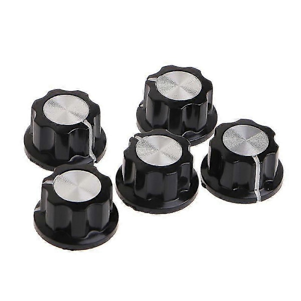 5 Pcs Mf-a01 Potentiometer Knob Cap Inner 6mm Rotary Switch Bakelite Wh118 Wx050 [DB]