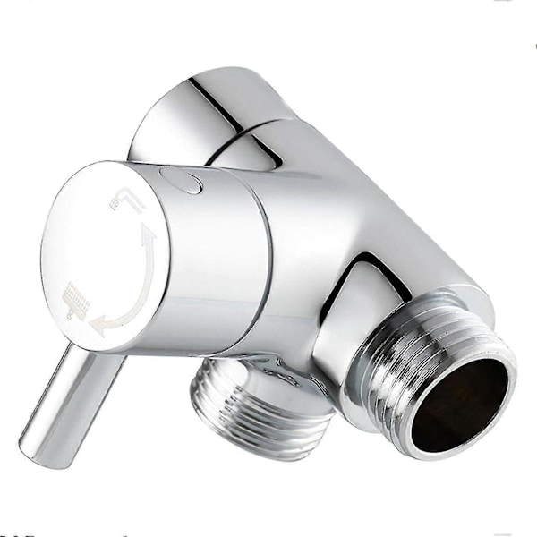 Dusjarm Omleder Ventil, Baderom Messing G1/2 3-veis Dusjsystem Komponent Erstatning For Håndholdt Fast Spray Dusjhode A [DB] chrome plated
