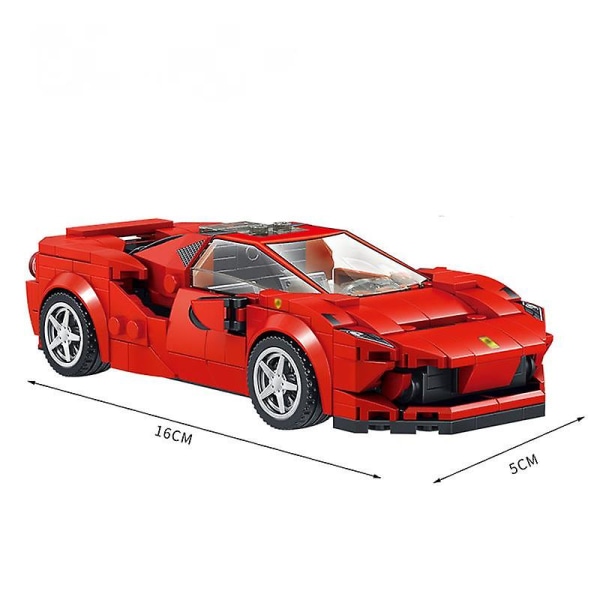 Barnens Byggkloss Bilmontering Modell Utveckling Intelligens Racing Diy Pojke Leksak (ferrari F8 666001.) db