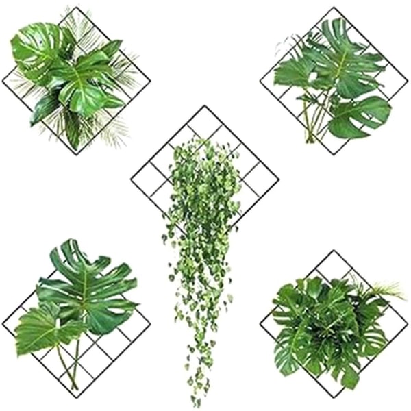3d grøn plante vægklistermærke, tropiske planter i potter mærkat til køkken soveværelse badeværelse dør vindue