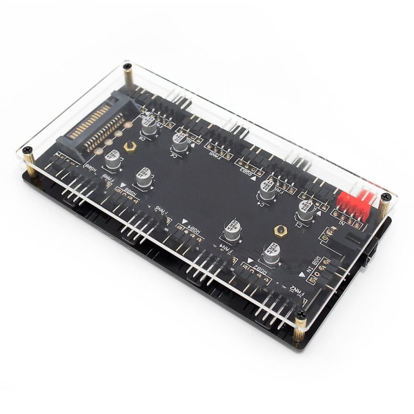 Datamaskin Chassis Vifte Hub Med Beskyttende Film Deksel Pwm Hub Dual 8-bit Hub [DB]
