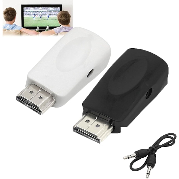 TV-strømmeenhet, HDMI-konverterer Trådløs skjermadapter, 1080P WiFi-skjermspeiling Strømming Sending Mottaker for PC/TV/Projektor {db} 4pcs black and white