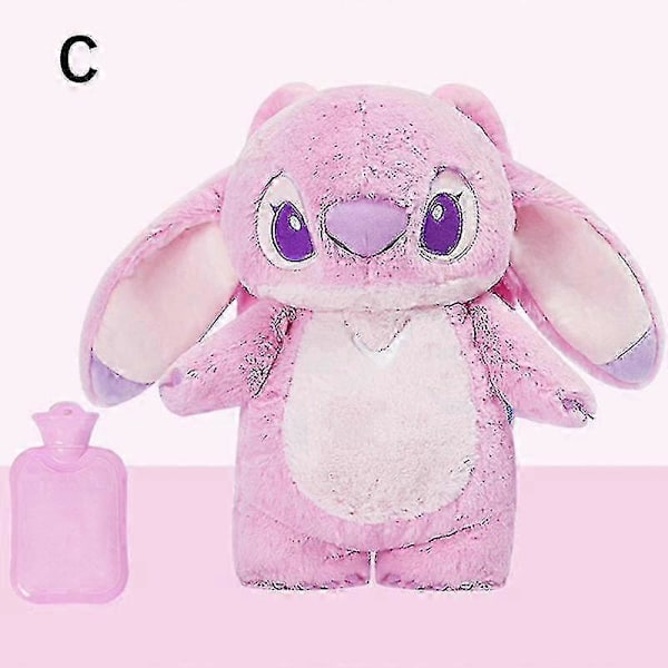 Varmtvannsflaske Myk Vinter Plysj Varmt Håndveske Hjem Vannfylling Gaver Funksjon DB pink angel