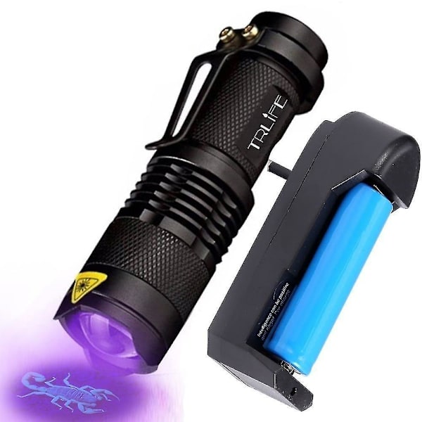 Ficklampor pannlampor led uv ficklampa 365nm 395nm blacklight skorpion uv-ljus