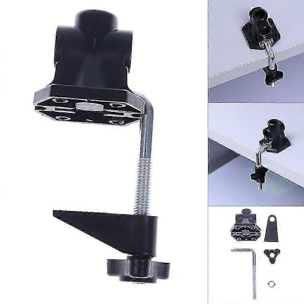 Beslagklemme DIY fast skrivebordslampe clips fittings skrue kamera flash holder passer til mikrofonstativ skrivebordslampe [DB]