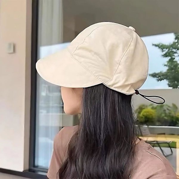 Upf 50+ Dame Sol Visor Hat - Solbeskyttende Av Hvit