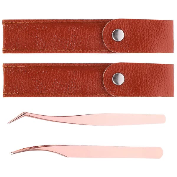 Øjenbrynspincet i rustfrit stål Præcisionspincet til makeupbrug 4 stk. sæt [DB]