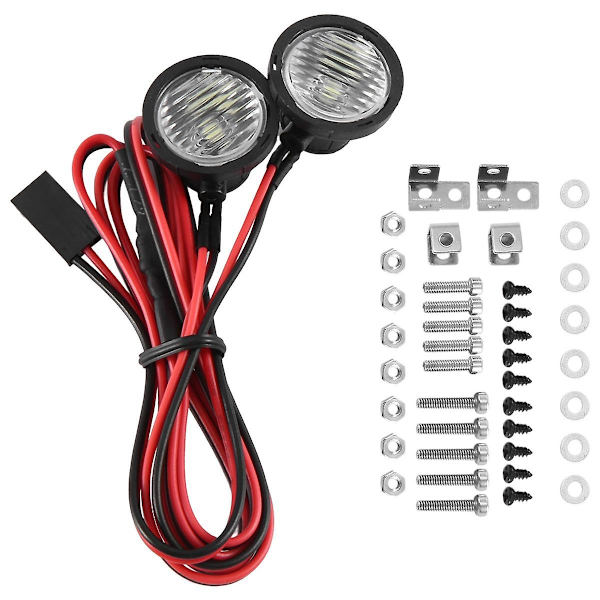 2 st LED-lampor ljusa strålkastare strålkastare för 1/10 Rc Crawler Car Trx4 Trx6 Axial Scx10 90046 Wra