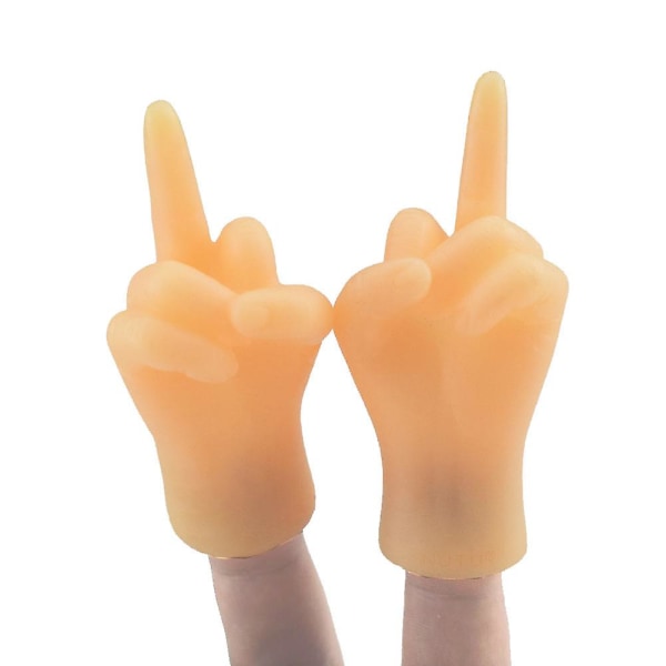 Nyhet Rolig Toy Silikon Hand Finger Puppets 4st