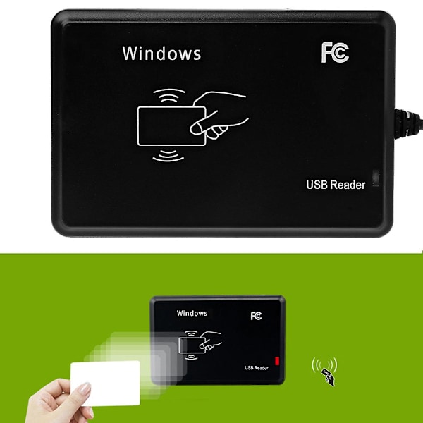 för Mifare-kort IC-kortläsare USB Hassel 13,56MHz MF1 S50 Thin33 [Db]