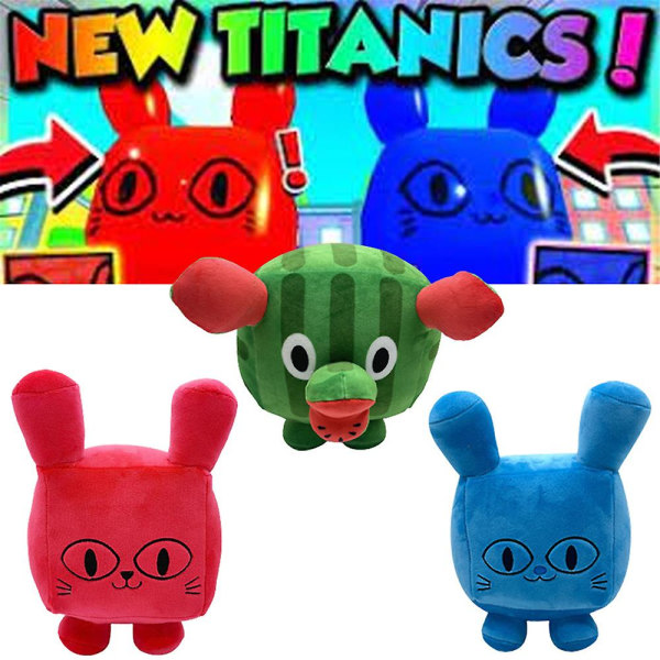 Pet Simulator X Ballon Kat Plys Legetøj Titanic Ballon Kat Blød Plys Dyr Børn Drenge Piger Gave [DB] Blue