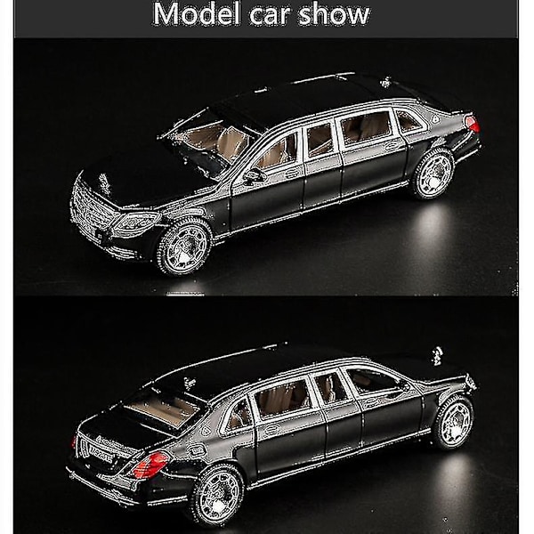 1:24 Leluleluauto S650 Limousine Diecast Metallimalliauto Uusi Musta Leluleluauto [db] gold