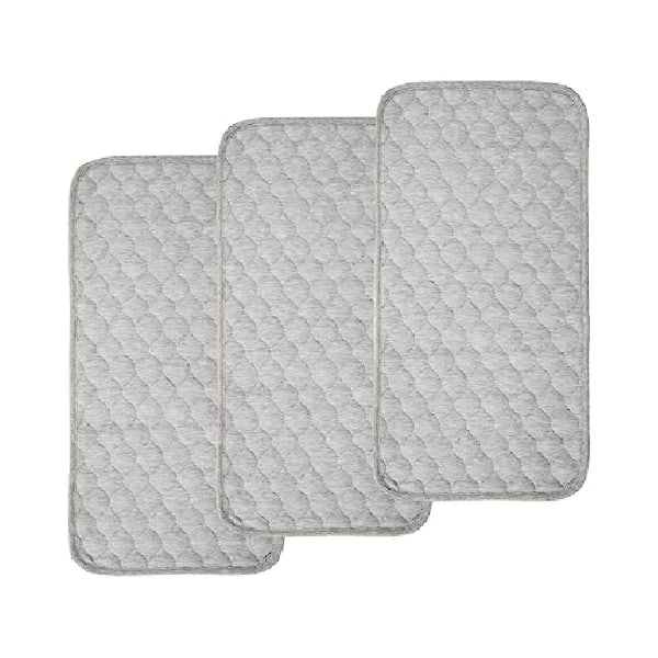 Baby Bleie Pads Bambus Quiltet Tykkere Vanntett Skifteunderlag Liners, 3 Count Grå