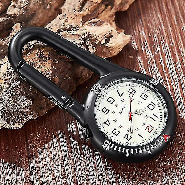 Clip On Karabiner Fob Klocka Quartz Rörelse Utomhus Fickur För Läkare Sjuksköterskor Paramedics {DB}
