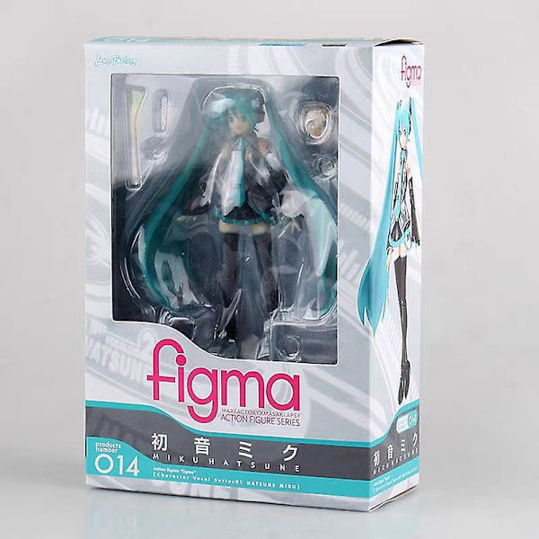 15cm Hatsune Miku Anime Figur Figma 014 Stående Stilling Manga Statue Pvc Actionfigur Samleobjekt Model Legetøj Dukke Dekoration Db with box