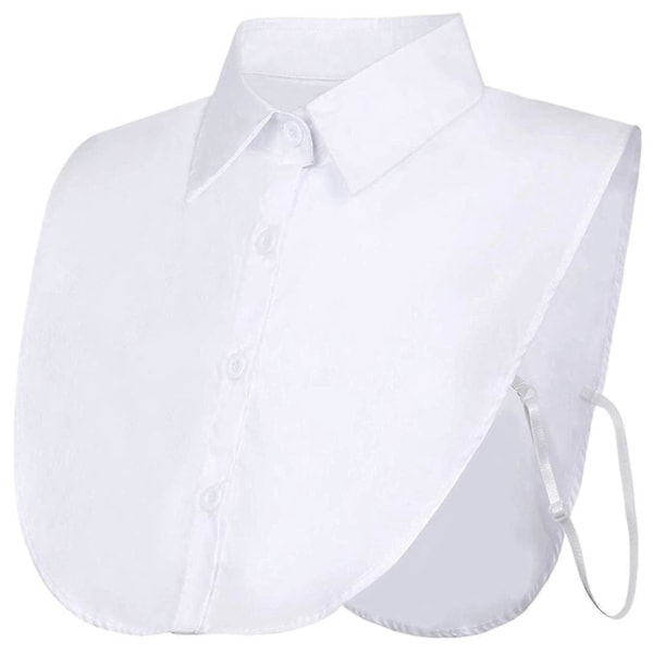 2 stycken Falska Kragar Avtagbara Blus Dickey Krage Halva Tröjor Falsk Krage För Kvinnor Favoriter db Only 1 White