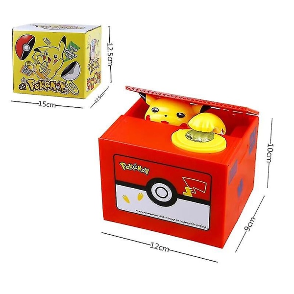 Pikachu-kolikkopankki musiikilla varastettu rahakassa toimintahahmolelut elektroninen rahansäästölipas lapsille lahja Db pokemon