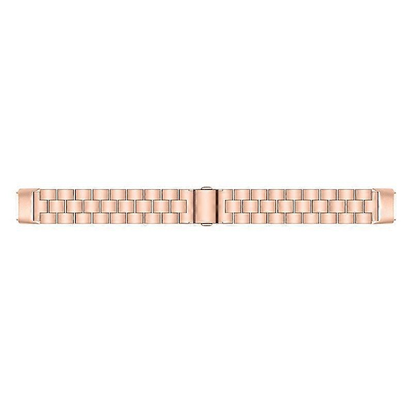 Kolmen helmen ruostumattomasta teräksestä valmistettu älykellon ranneke, metallinen korvaava ranneke Fitbit Luxe -kelloon [DB] Multicolor Rose Gold